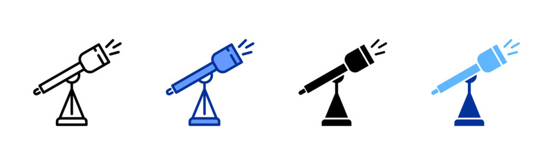 Telescope icon sheet multiple style collection