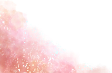 Fototapeta premium Magic Pink smoke effect and stardust glow glittering, watercolor brush stroke texture ,wedding, card,