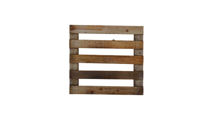 3D Render a wooden crate with a white background