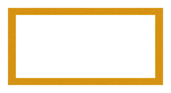 Empty, mustard-colored rectangular frame