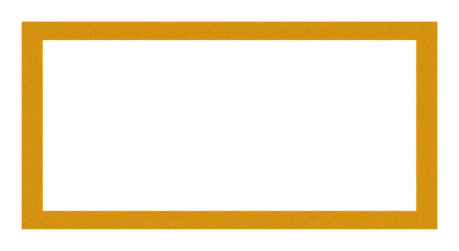 Empty, mustard-colored rectangular frame