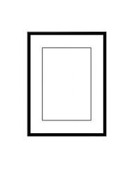 Blank white rectangle in a black border