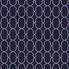 Abstract pattern in Arabian style. Seamless vector background. Blue and gold Graphic modern pattern.