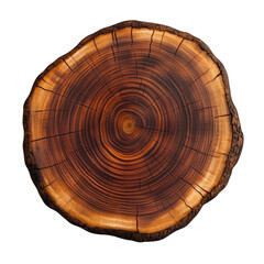 Discover the rich, natural beauty of a detailed tree ring cross-section, showcasing intricate patterns and textures for organic design projects and rustic themes.