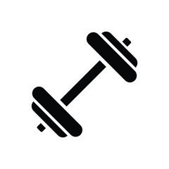 Dumbbells icon. Gym equipment, isolated dumbbell icon. Weight lifting dumbbell. Vector illustration.