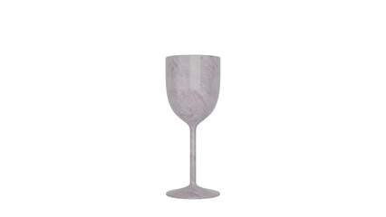 3D Render a glass of wine on a white background