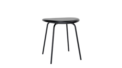 3D Render a black stool with a black seat and legs