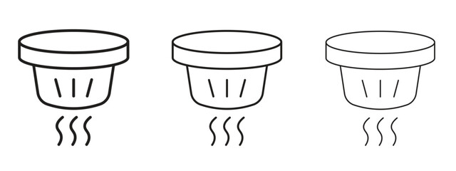 Smoke detector icon concept. Editable stroke icon pack