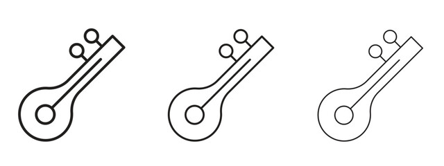 Fototapeta premium Sitar icon concept. Editable stroke icon pack