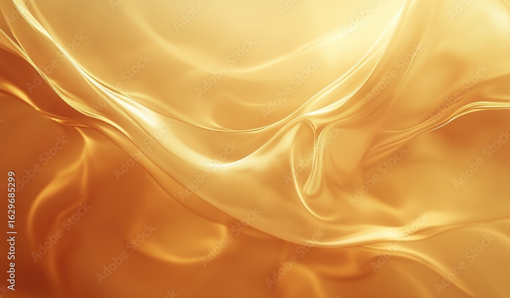 Aufkleber elegant golden background with flowing liquid shapes, illuminated by soft light to enhance depth and