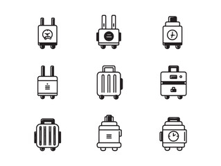 Travel Adapter Line Art Connect Your Devices Worldwide Easily