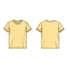 Naklejka premium blank yellow shirt mockup