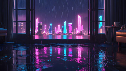 Fototapeta premium night city lights