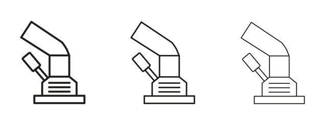 Floor sanding machine icon concept. Editable stroke icon pack