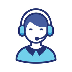 Customer Support Icon: Help and Service Symbol for Web and App Design

