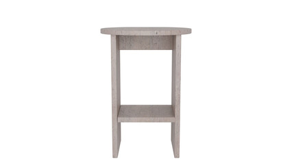 3D Render a small table with a shelf on top of it