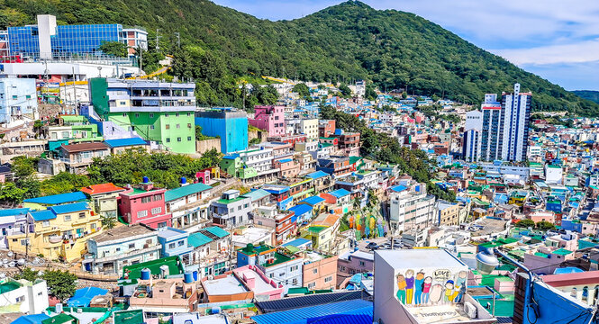 Gamcheon Culture Village in Busan, South Korea.