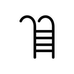  Swimming pool ladder side summer leisure black filled icon