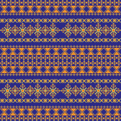 traditional thai style fabric seamless vector pattern Great for fabric packaging wallpaper wrap carpet decorative illusion and decor projects. Fully editable EPS file included.