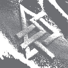 Dirty grain texture with grunge overlay for retro and urban visuals. Distressed grunge vector with abstract dust and cracked texture look. 