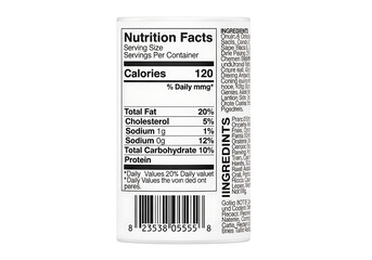 Editable Nutrition Facts Label Template in FDA Format, Vector Design on White Background, Clean Black and White Layout for Food Packaging, Supplements, and Product Branding.