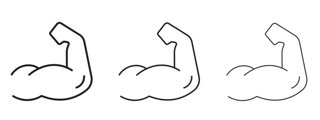 Arm icon concept. Editable stroke icon pack