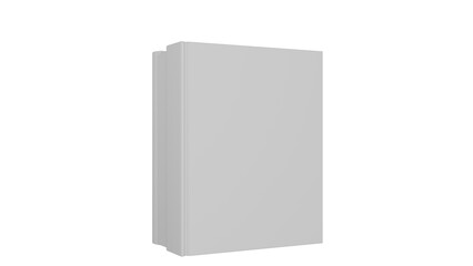 3D Render a white book with a blank cover
