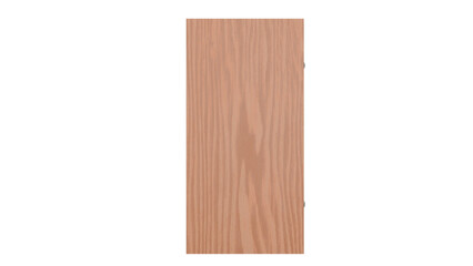 3D Render a wooden door with a white background