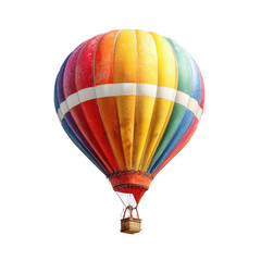 Fototapeta premium Colorful hot air balloon against black