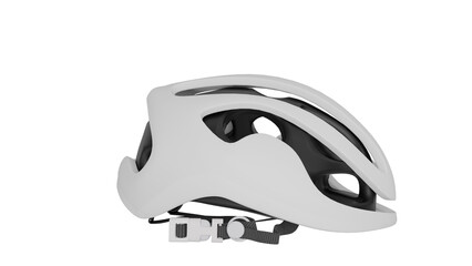 3D Render a helmet with a visor on a white background