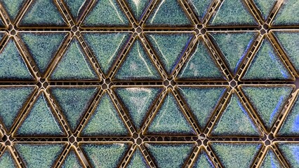 Geometric background of triangular tiles — aesthetic solution for product photography, interior...