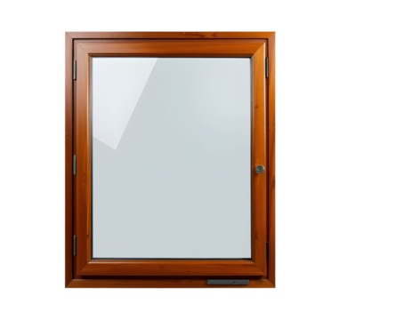 Wooden Window with Clear Glass