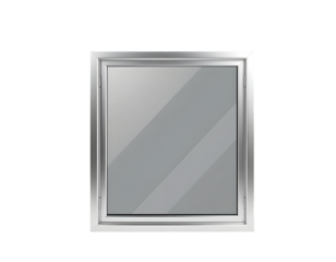 Square Aluminum Window with Glass Pane