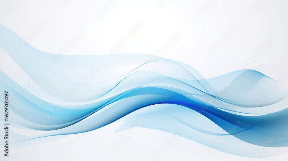 Poster border soft wave abstract blue appliance graphics pattern.
