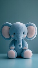 Cute Blue Elephant Plush Toy