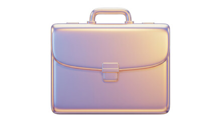 Isolated Elegant Metallic Briefcase, Symbolizing Business, Professionalism, and Success