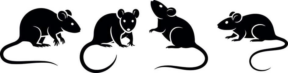 mouse, rodent, silhouette, animal, tail, vector, posture, icon, shape, profile, gesture, anatomy, movement, creature, wildlife, mouse silhouette, rodent pose, animal vector, tail detail, black icon, m