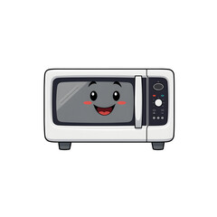 Smiling Cartoon Microwave Oven