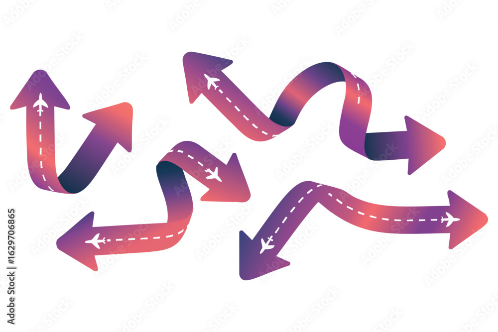 Poster dynamic gradient arrows navigation and direction