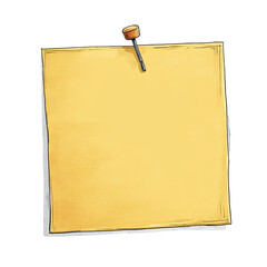 Blank yellow sticky note pinned to a surface