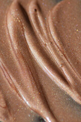 Cosmetic swatch, texture, shiny, golden highlighter