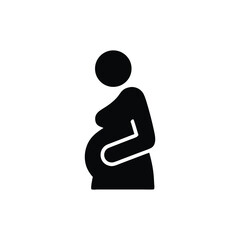Silhouette Icon of Pregnancy A Symbol of New Life Hope and Expectation for a Growing Family