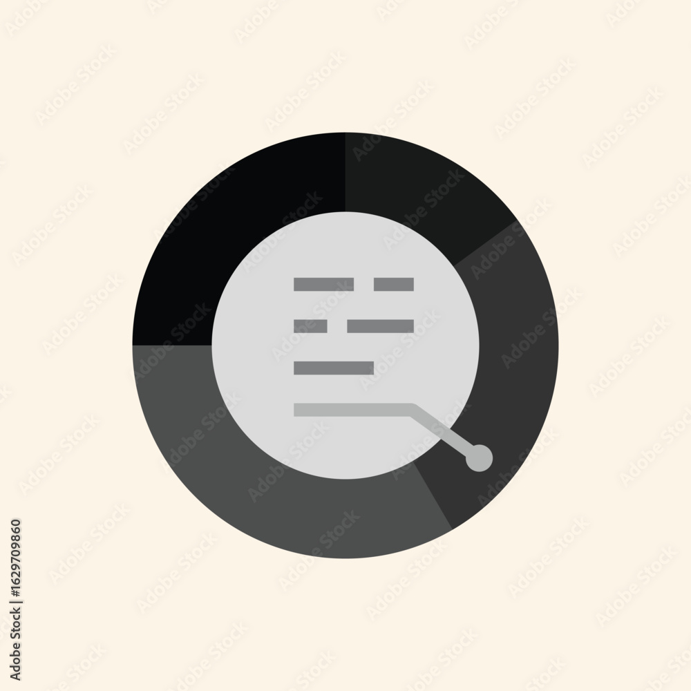 Aufkleber analyze data insights with this modern donut chart showcasing key business metrics and market analyt