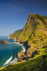 Dramatic coastal cliffs, lush mountains, volcanic landscapes, and endless ocean views — Madeira...