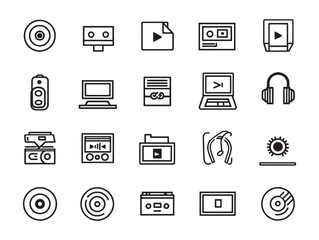 Audio File line art frequency patterns echo visual