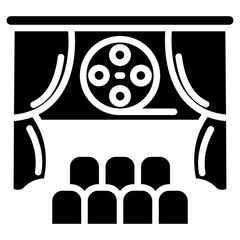 Cinema Complex glyph icon