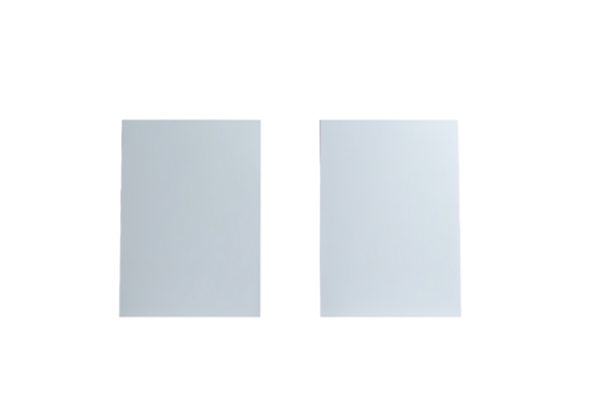 Two light gray rectangular shapes, slightly offset, on a plain background - Powered by Adobe