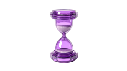 Colorful purple hourglass decorative object for home or office use