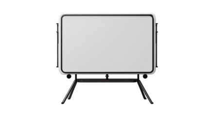 Portable whiteboard, gray/black frame, blank surface