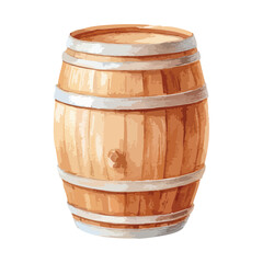 Obraz premium Wooden barrel isolated on white